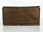 Antique Japanese Wooden Pottery Storage Box Inside 26x26x11.8cm Brown X235-FB - Wooden Box-chidorivintage.com