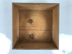 Antique Japanese Wooden Pottery Storage Box Inside 26x26x11.8cm Brown X235-FB - Wooden Box-chidorivintage.com