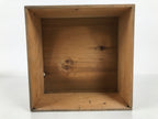 Antique Japanese Wooden Pottery Storage Box Inside 26x26x11.5cm Brown X236-FB - Wooden Box-chidorivintage.com