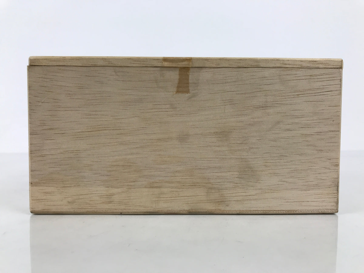 Japanese Wooden Pottery Tea Cup Storage Box Vtg Inside 18x12x8.5cm Brown X239-FB - Wooden Box-chidorivintage.com