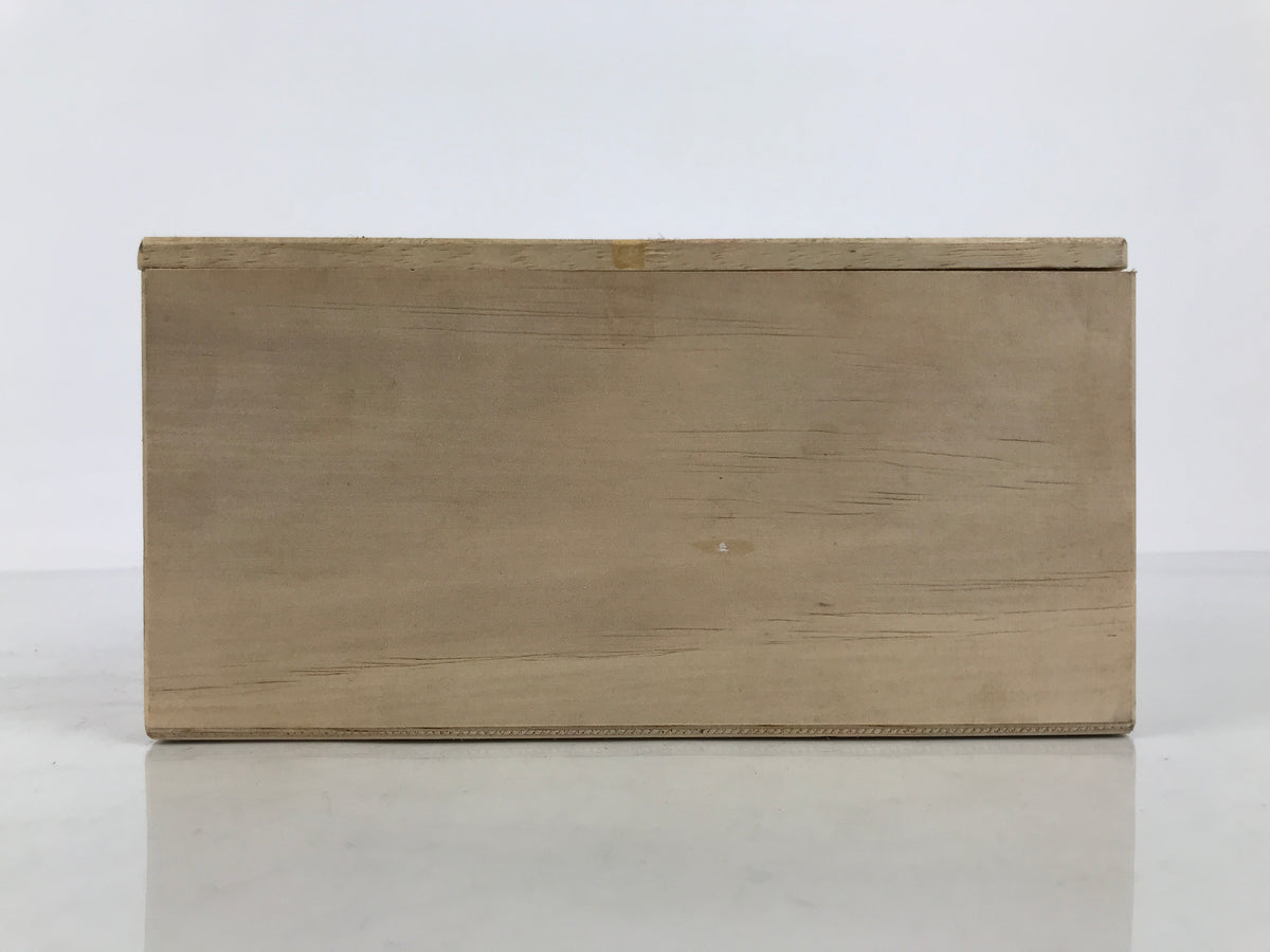 Japanese Wooden Pottery Tea Cup Storage Box Vtg Inside 18x12x8.5cm Brown X239-FB - Wooden Box-chidorivintage.com