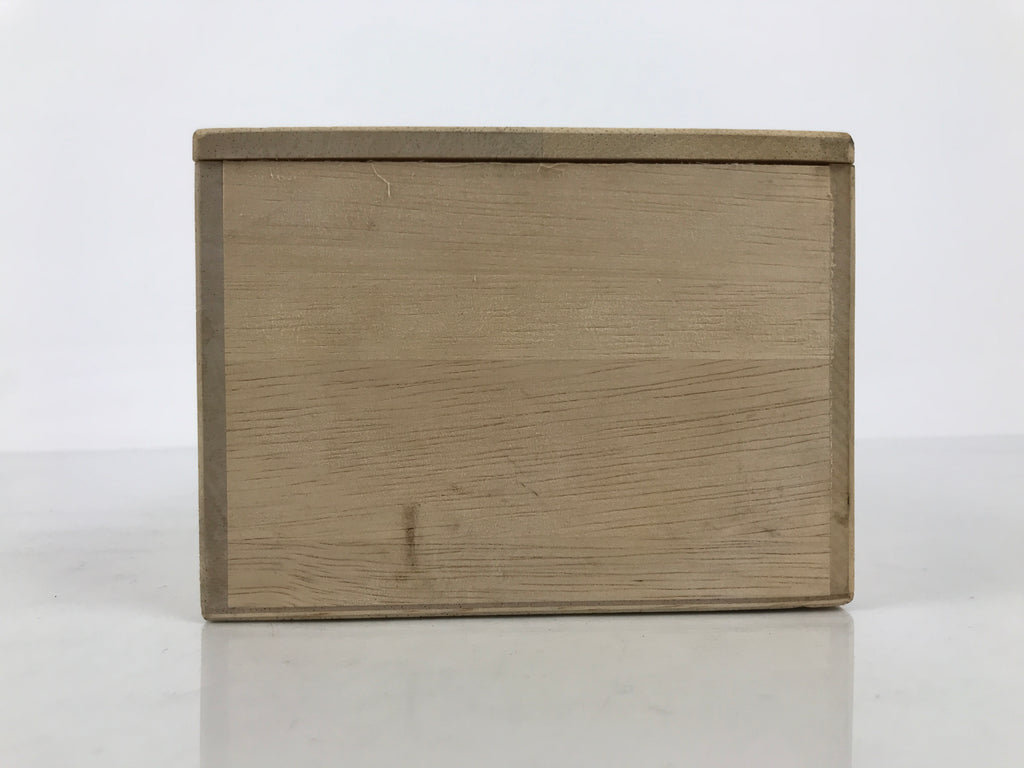 Japanese Wooden Pottery Tea Cup Storage Box Vtg Inside 18x12x8.5cm Brown X239-FB - Wooden Box-chidorivintage.com