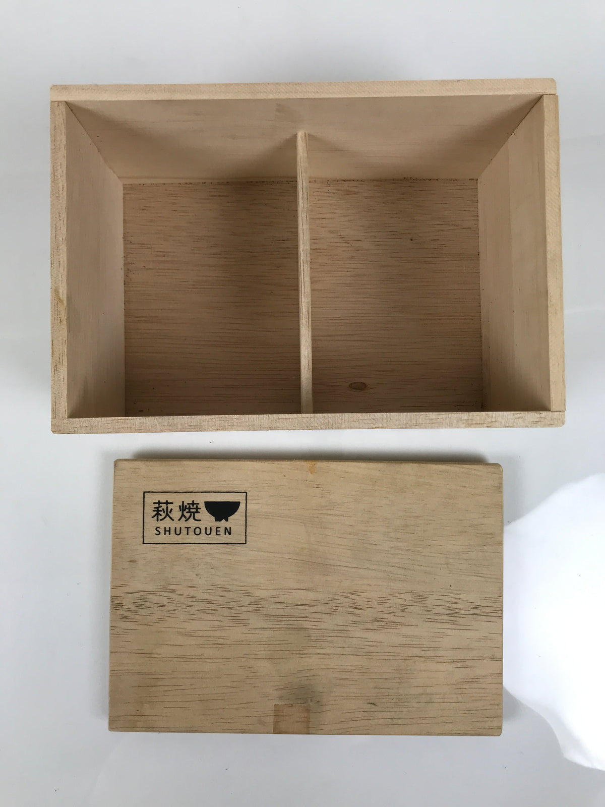 Japanese Wooden Pottery Tea Cup Storage Box Vtg Inside 18x12x8.5cm Brown X239-FB - Wooden Box-chidorivintage.com