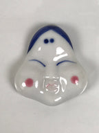 Japanese Porcelain Chopstick Rest Holder Vtg Hashioki Okame Otafuku Woman CR274-KT - Chopstick Holder-chidorivintage.com