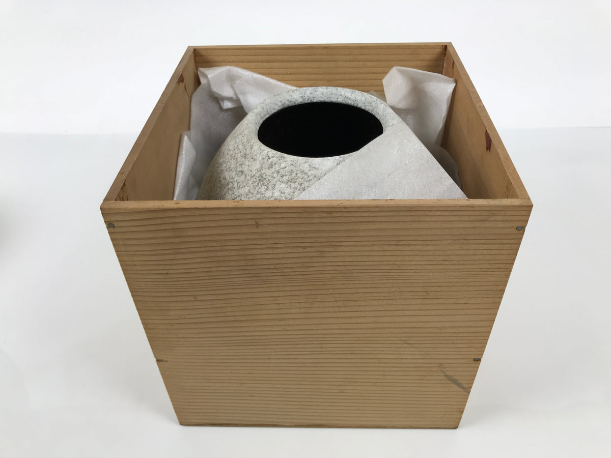 Japanese Shigaraki Ware Ceramic Flower Vase Vtg Kabin Pottery Gray Box PX821-KT - Vase-chidorivintage.com