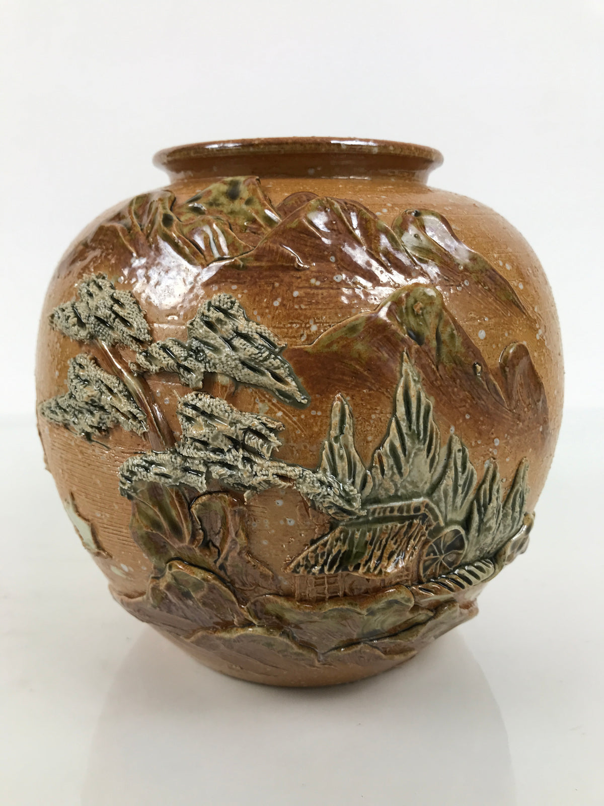 Japanese Shigaraki Ware Ceramic Flower Vase Vtg Kabin Pottery Brown Box PX822-KT - Vase-chidorivintage.com