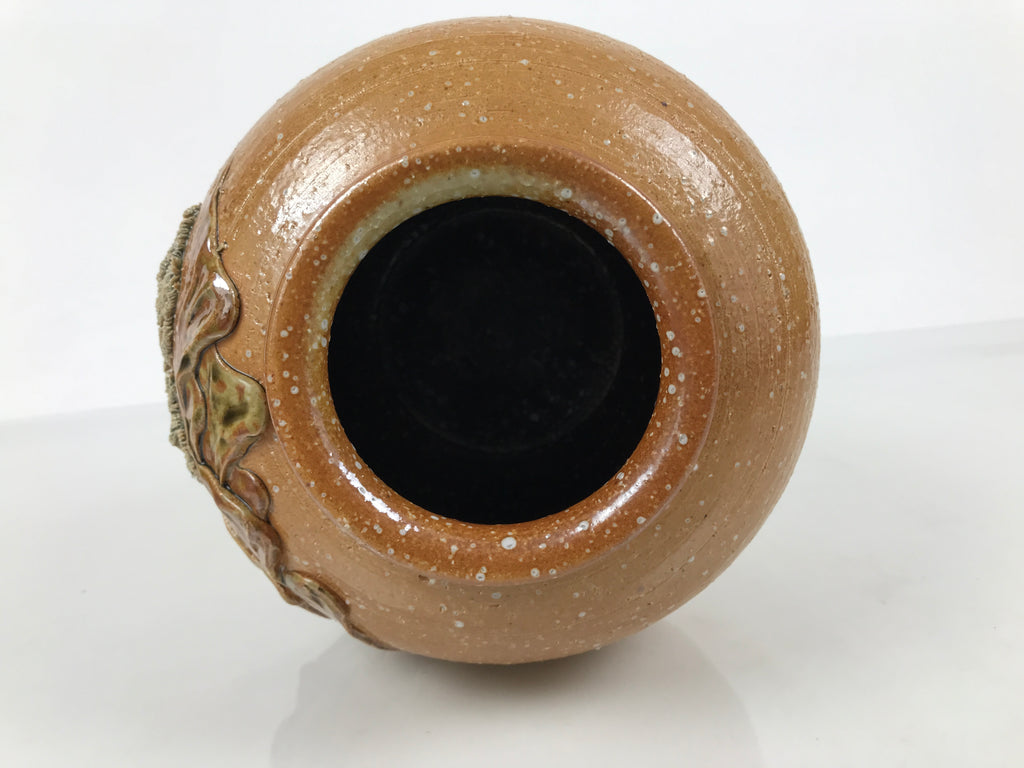 Japanese Shigaraki Ware Ceramic Flower Vase Vtg Kabin Pottery Brown Box PX822-KT - Vase-chidorivintage.com