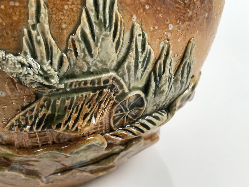 Japanese Shigaraki Ware Ceramic Flower Vase Vtg Kabin Pottery Brown Box PX822-KT - Vase-chidorivintage.com