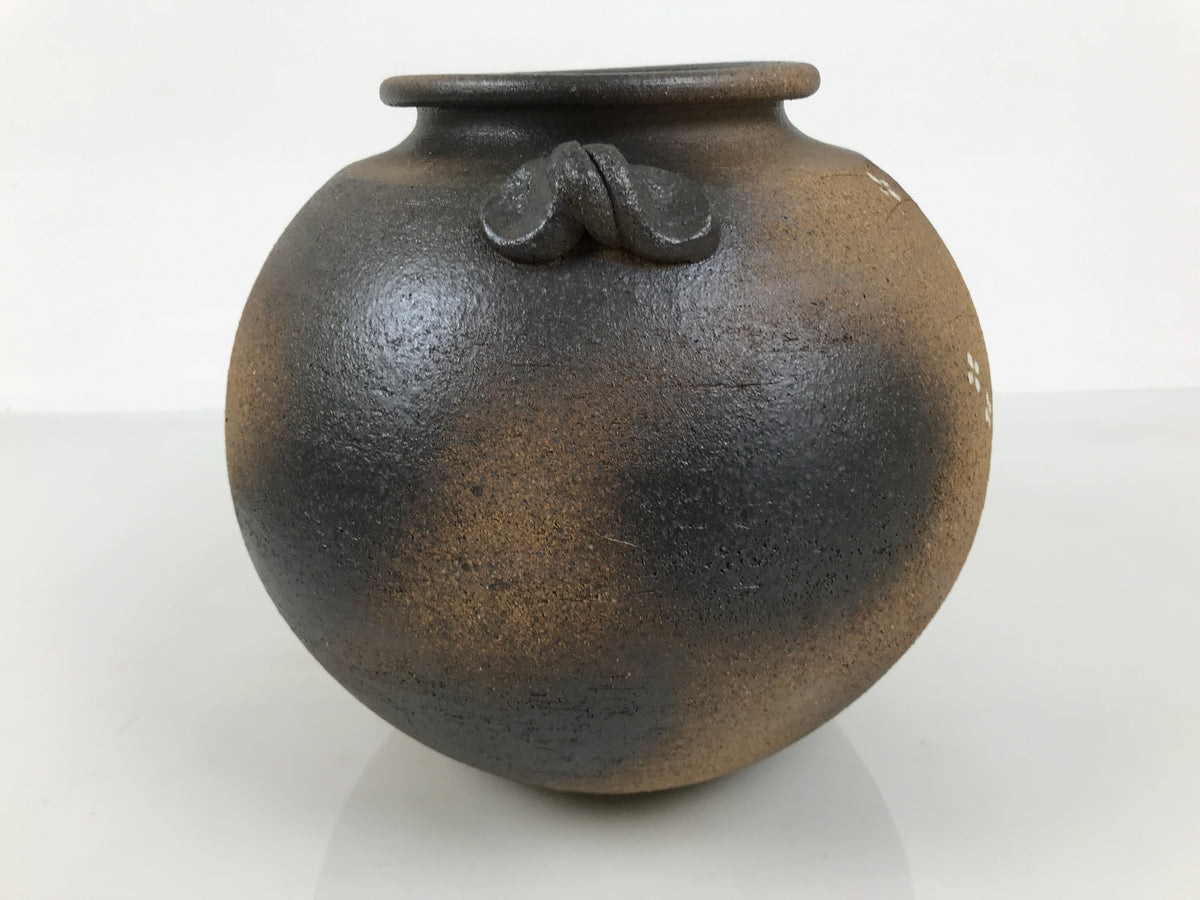 Japanese Shigaraki Ware Ceramic Flower Vase Vtg Kabin Pottery Stand Box PX823-KT - Vase-chidorivintage.com