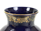 Japanese Porcelain Flower Vase Vtg Kabin Blue Peacock Bird Gold Floral FK268-KT - Vase-chidorivintage.com