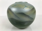 Japanese Porcelain Flower Vase Vtg Ikebana Kabin Celadon Green Mountain FK269-KT - Vase-chidorivintage.com