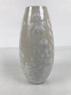 Japanese Porcelain Flower Vase Ikebana Kabin Crystalline Glaze White FK271-KT - Vase-chidorivintage.com