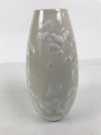 Japanese Porcelain Flower Vase Ikebana Kabin Crystalline Glaze White FK271-KT - Vase-chidorivintage.com