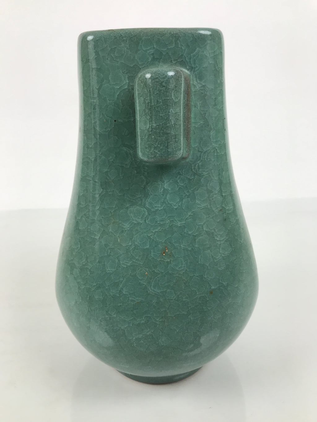 Japanese Ceramic Flower Vase Vtg Ikebana Kabin Green Celadon Crackle Glaze FK275-KT - Vase-chidorivintage.com
