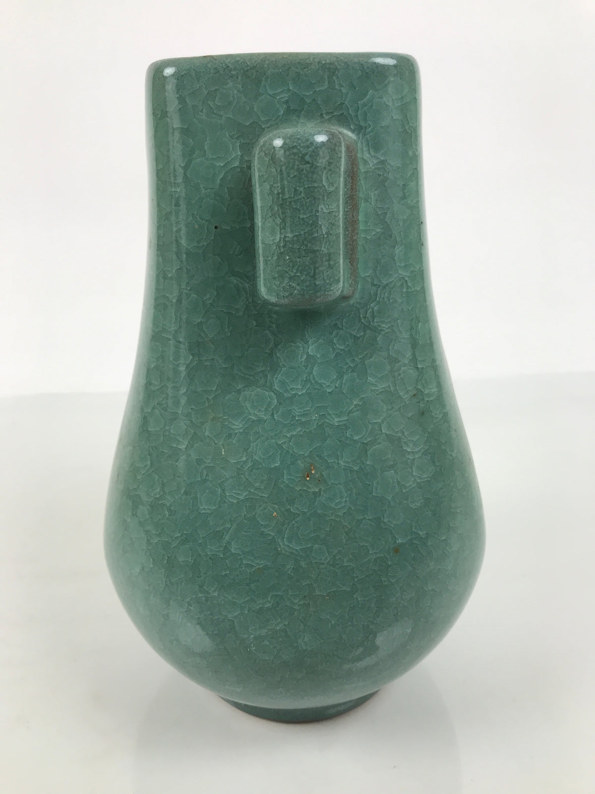 Japanese Ceramic Flower Vase Vtg Ikebana Kabin Green Celadon Crackle Glaze FK275-KT - Vase-chidorivintage.com