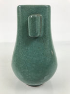 Japanese Ceramic Flower Vase Vtg Ikebana Kabin Green Celadon Crackle Glaze FK275-KT - Vase-chidorivintage.com