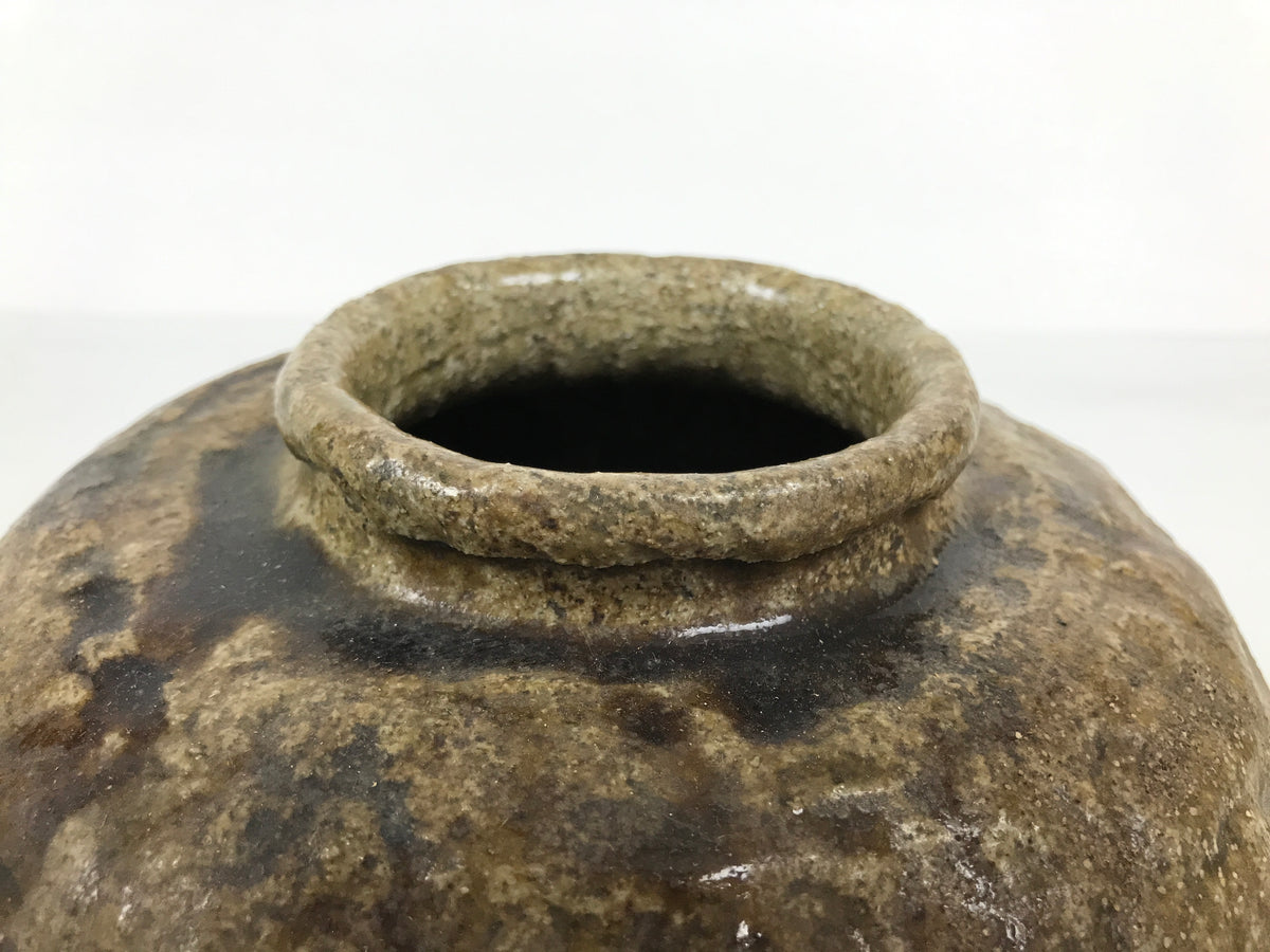 Japanese Ceramic Flower Vase Vtg Ikebana Kabin Handcraft Pot Brown FK276-KT - Vase-chidorivintage.com