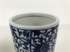 Japanese Porcelain Flower Vase Vtg Ikebana Kabin Blue White Floral Vine FK278-KT - Vase-chidorivintage.com