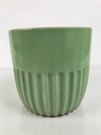 Japanese Celadon Porcelain Jar Vtg Seiji Pot Kame Groove Pale Green Y633-KT - Tea Ceremony-chidorivintage.com
