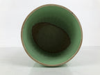 Japanese Celadon Porcelain Jar Vtg Seiji Pot Kame Groove Pale Green Y633-KT - Tea Ceremony-chidorivintage.com