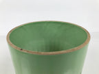 Japanese Celadon Porcelain Jar Vtg Seiji Pot Kame Groove Pale Green Y633-KT - Tea Ceremony-chidorivintage.com