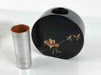 Japanese Lacquered Wood Flower Vase Vtg Kabin Makie Ikebana Arrangement FK280-KT - Vase-chidorivintage.com