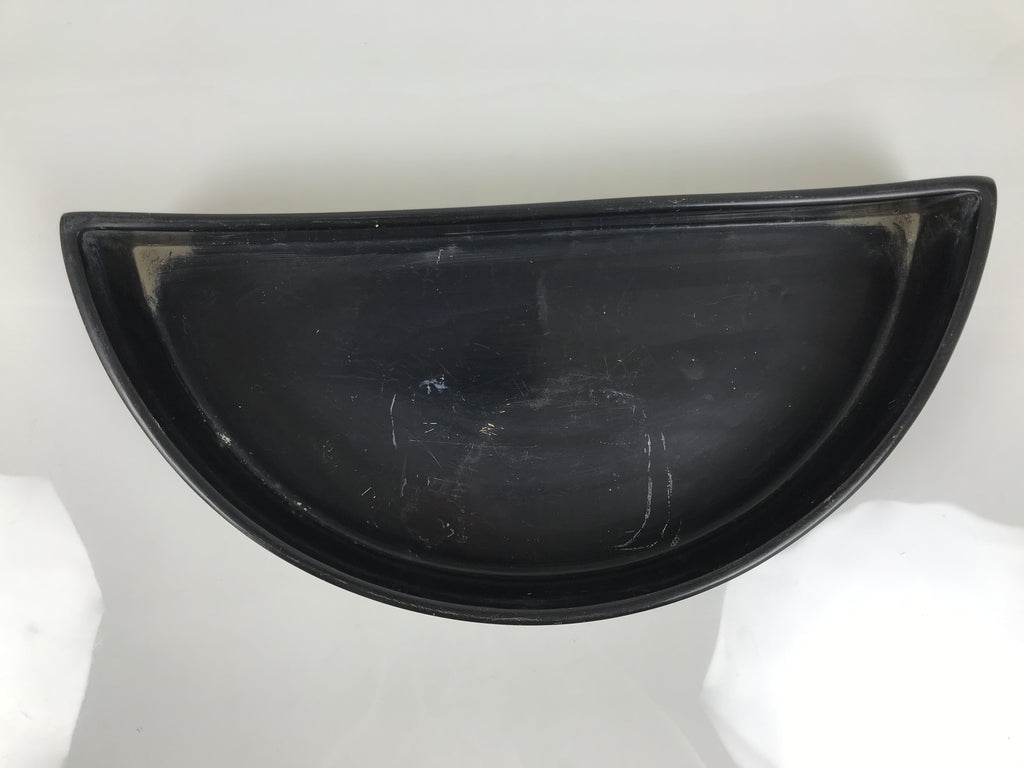 Japanese Ceramic Suiban Flower Vase Vtg Pottery Ikebana Accessory Black Y606-KT - Vase-chidorivintage.com