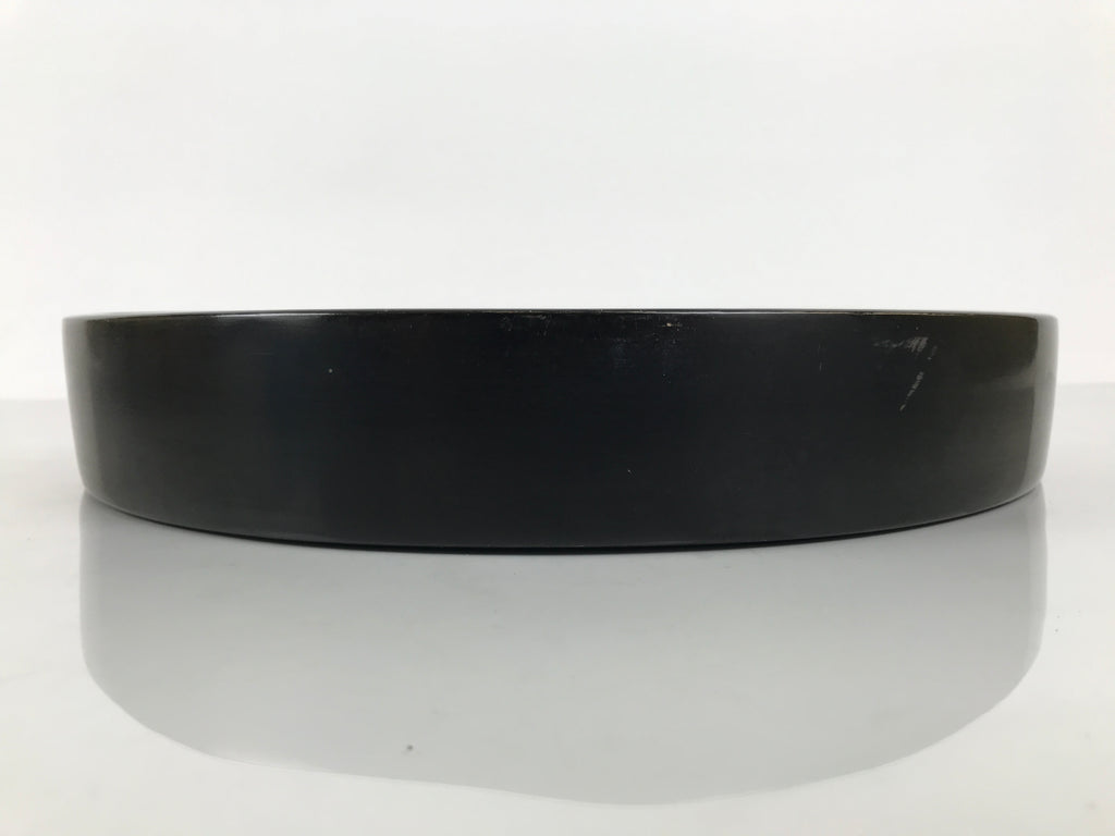 Japanese Ceramic Suiban Flower Vase Vtg Pottery Ikebana Accessory Black Y606-KT - Vase-chidorivintage.com