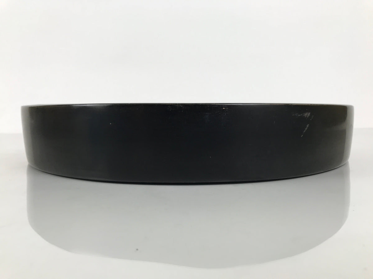 Japanese Ceramic Suiban Flower Vase Vtg Pottery Ikebana Accessory Black Y606-KT - Vase-chidorivintage.com