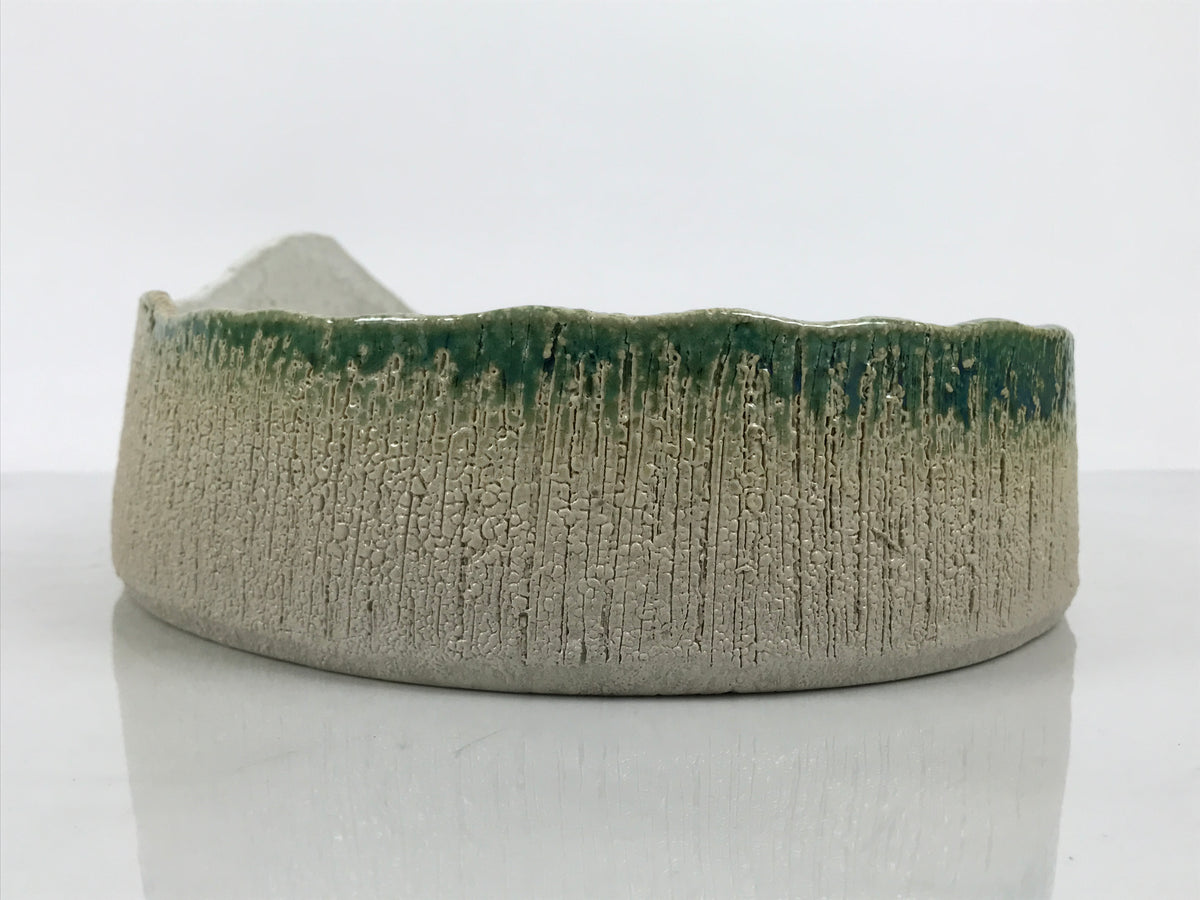 Japanese Ceramic Suiban Flower Vase Pottery Ikebana Accessory Mountain Oval Y608-KT - Vase-chidorivintage.com