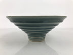 Japanese Ceramic Suiban Flower Vase Pottery Ikebana Accessory Round Blue Y611-KT - Vase-chidorivintage.com