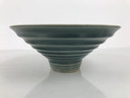 Japanese Ceramic Suiban Flower Vase Pottery Ikebana Accessory Round Blue Y611-KT - Vase-chidorivintage.com