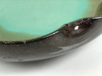 Japanese Ceramic Suiban Flower Vase Pottery Ikebana Accessory Brown Blue Y609-KT - Vase-chidorivintage.com