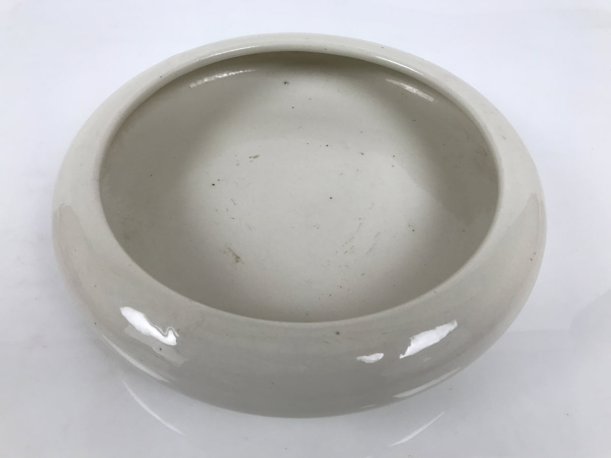 Japanese Porcelain Suiban Flower Vase Vtg Pottery Ikebana Arrangement White Y612-KT - Vase-chidorivintage.com
