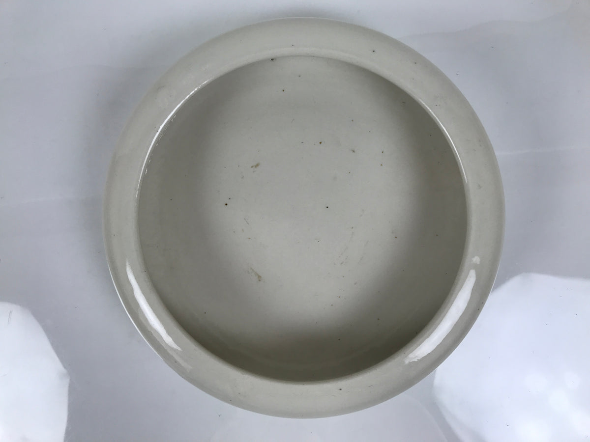 Japanese Porcelain Suiban Flower Vase Vtg Pottery Ikebana Arrangement White Y612-KT - Vase-chidorivintage.com