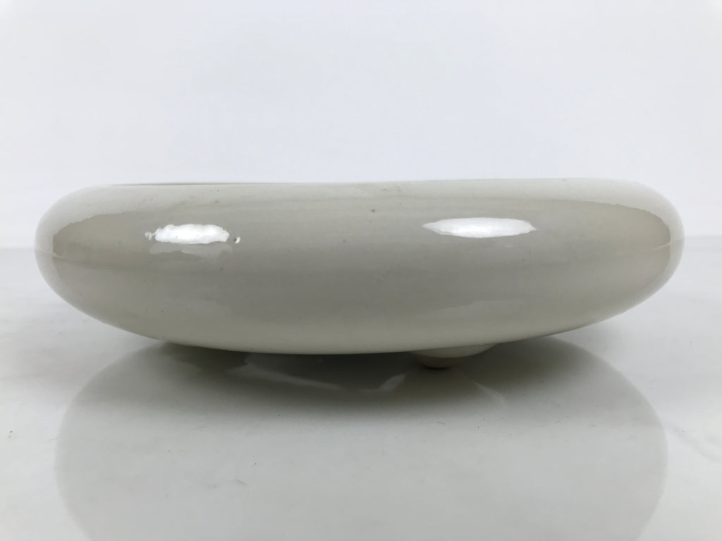 Japanese Porcelain Suiban Flower Vase Vtg Pottery Ikebana Arrangement White Y612-KT - Vase-chidorivintage.com