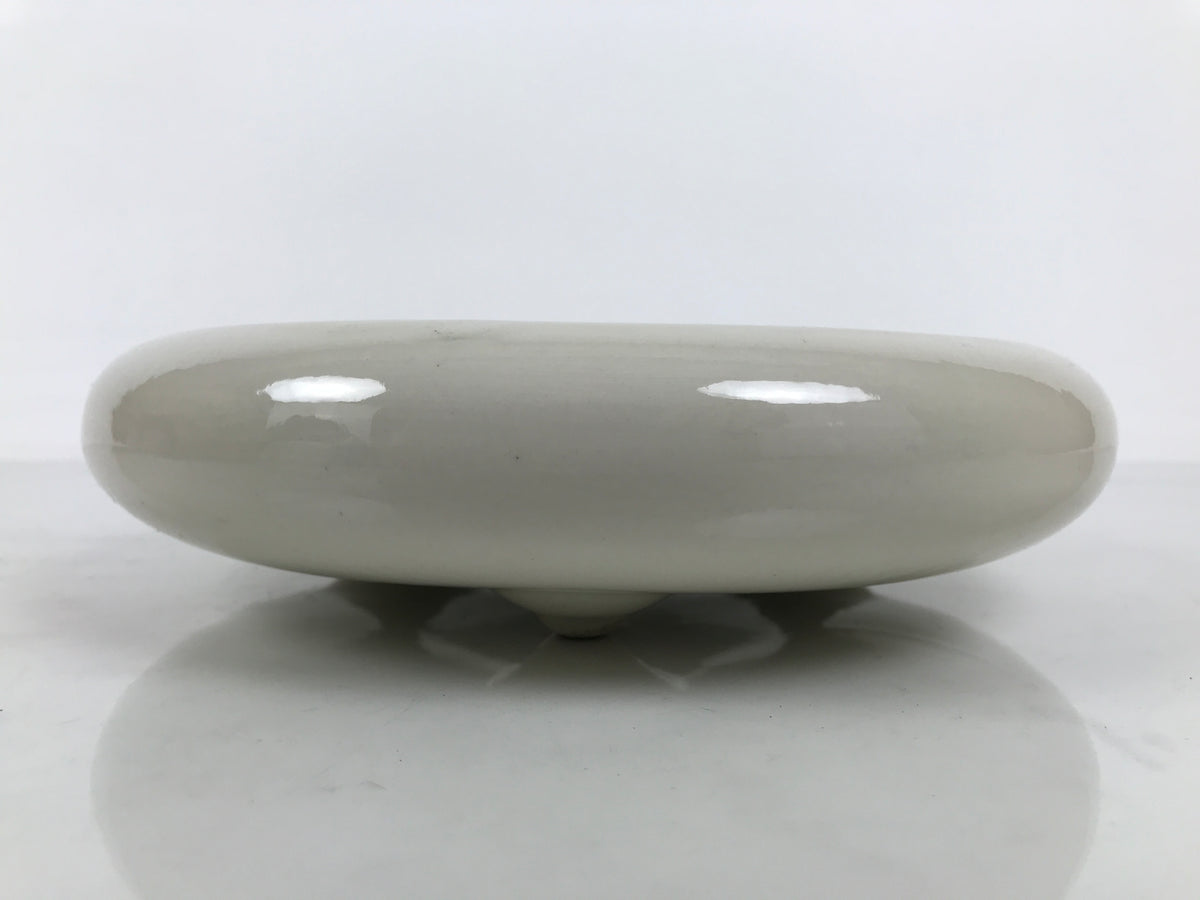 Japanese Porcelain Suiban Flower Vase Vtg Pottery Ikebana Arrangement White Y612-KT - Vase-chidorivintage.com