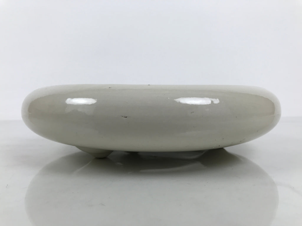 Japanese Porcelain Suiban Flower Vase Vtg Pottery Ikebana Arrangement White Y612-KT - Vase-chidorivintage.com