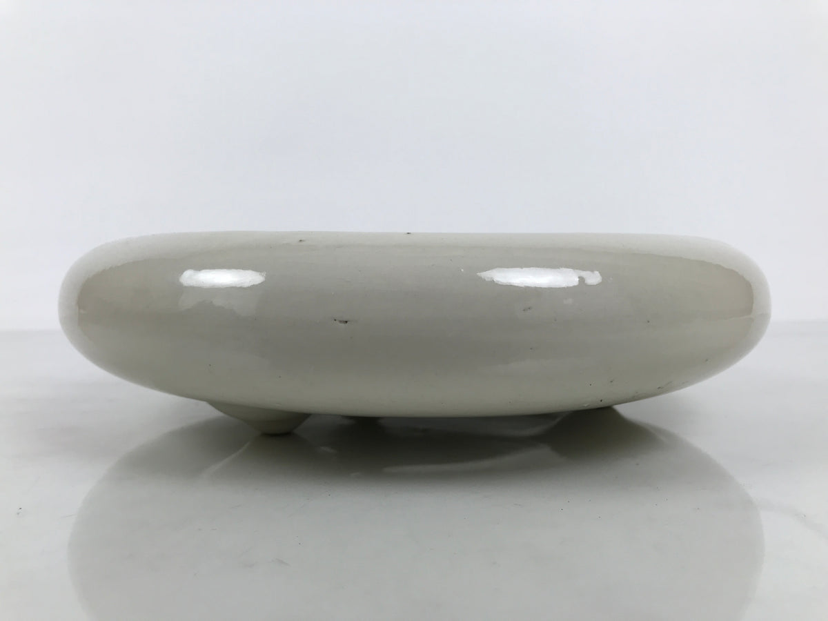 Japanese Porcelain Suiban Flower Vase Vtg Pottery Ikebana Arrangement White Y612-KT - Vase-chidorivintage.com