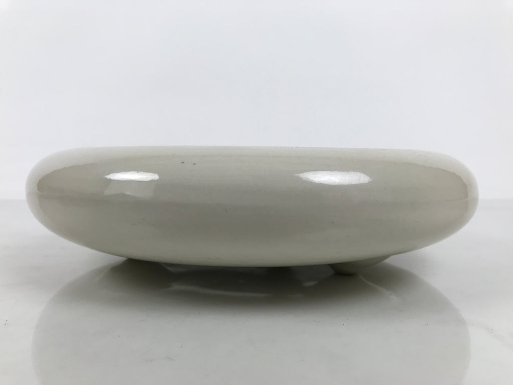 Japanese Porcelain Suiban Flower Vase Vtg Pottery Ikebana Arrangement White Y612-KT - Vase-chidorivintage.com