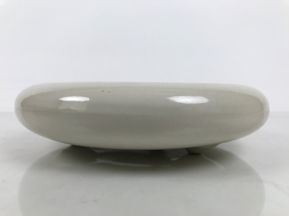 Japanese Porcelain Suiban Flower Vase Vtg Pottery Ikebana Arrangement White Y612-KT - Vase-chidorivintage.com