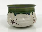 Japanese Oribe Pottery Ceramic Waste Water Bowl Kensui Vtg Tea Ceremony CHB175-KT - Bowl-chidorivintage.com