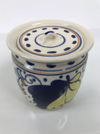 Japanese Porcelain Mizusashi Water Jar Vtg Tea Ceremony Pot Dutch-Style TG214-KT - Tea Ceremony-chidorivintage.com