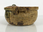 Japanese Oribe Ceramic Snack Bowl Lidded Kashiki Compartments Pottery Brown Y632-KT - Bowl-chidorivintage.com