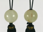 Japanese Onyx Stone Hanging Scroll Weights Fuchin Kakejiku Green Tassel FC378-AD - Scroll Accessory-chidorivintage.com