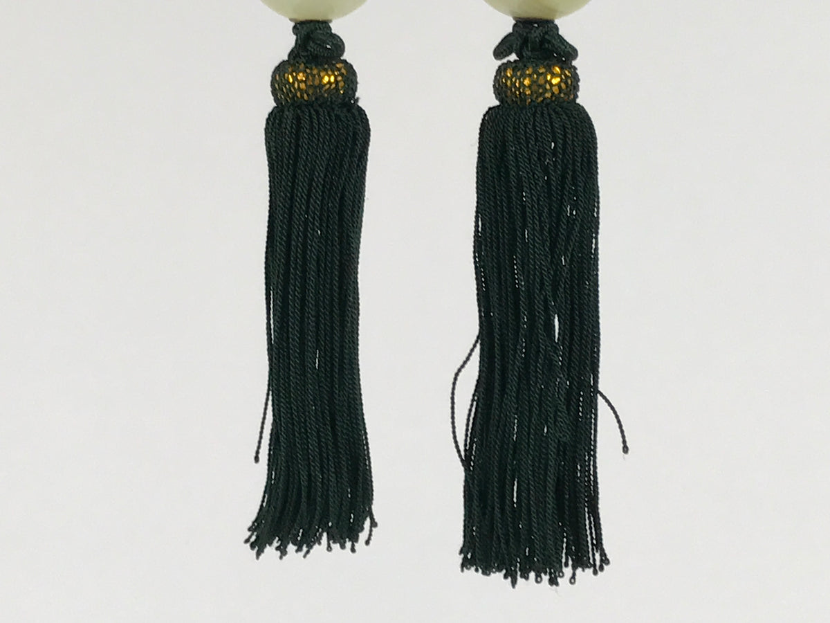Japanese Onyx Stone Hanging Scroll Weights Fuchin Kakejiku Green Tassel FC378-AD - Scroll Accessory-chidorivintage.com