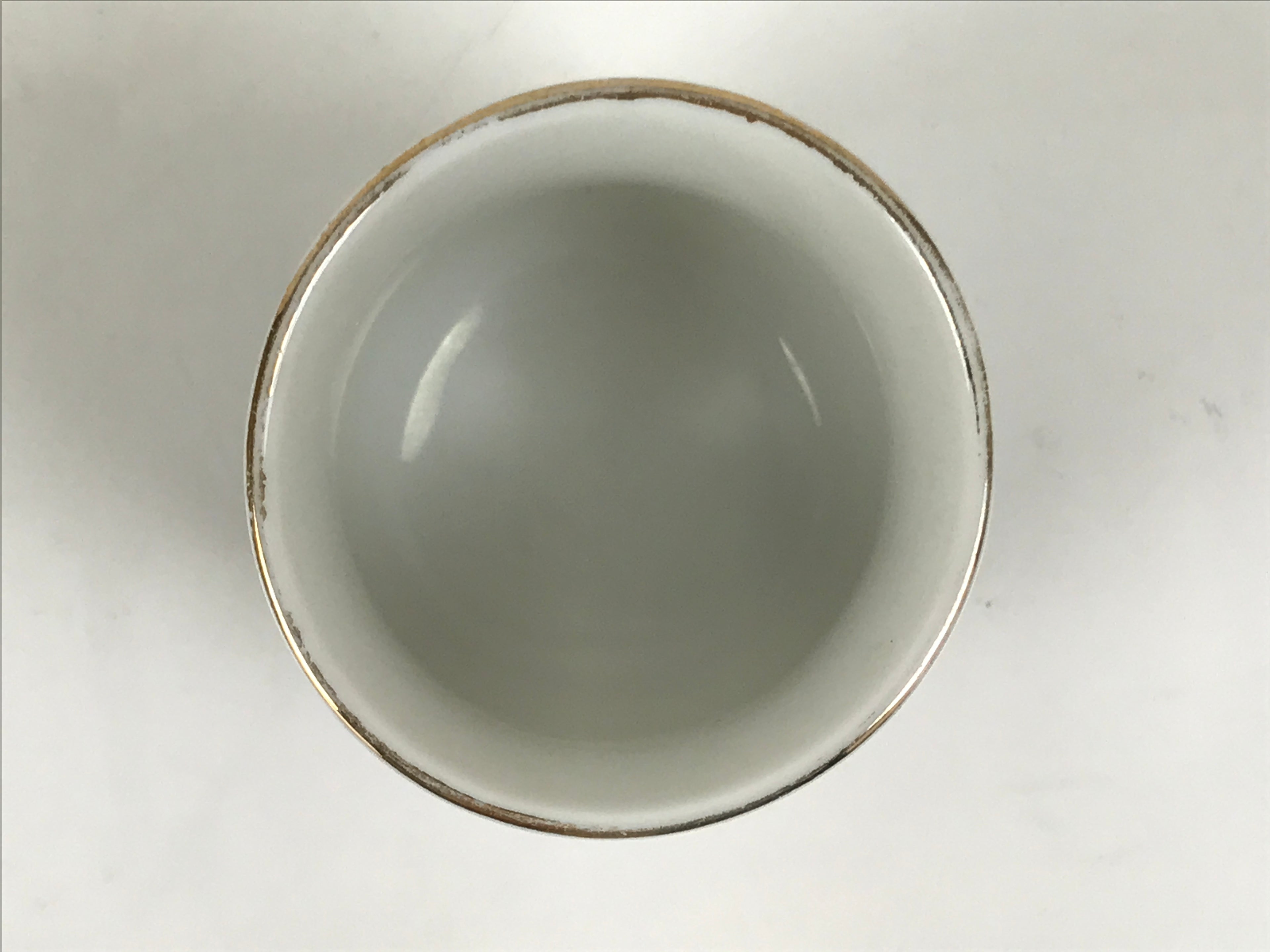 Japanese Porcelain Teacup Yunomi Buddhist Altar Offering Lotus Flower White G348-KT - Teacup-chidorivintage.com