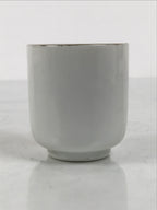 Japanese Porcelain Teacup Yunomi Buddhist Altar Offering Lotus Flower White G348-KT - Teacup-chidorivintage.com