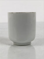 Japanese Porcelain Teacup Yunomi Buddhist Altar Offering Lotus Flower White G348-KT - Teacup-chidorivintage.com