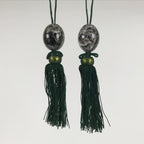 Japanese Granite Stone Hanging Scroll Weights Fuchin Kakejiku Black Green FC381-AD - Scroll Accessory-chidorivintage.com